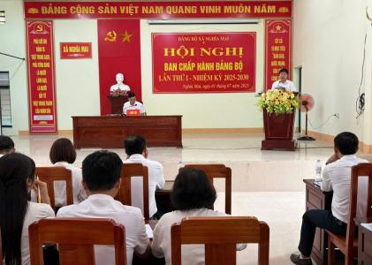 Xã Nghĩa Mai tổ chức Hội nghị Ban Chấp hành Đảng bộ lần thứ nhất, nhiệm kỳ 2025 – 2030